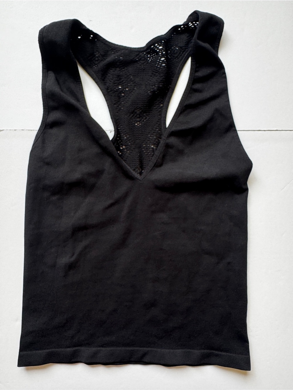 Intimately by Free People Cutout Racerback Tank Top Shirt Tee Black Sz M/L